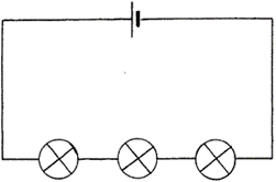 A series circuit with 3 bulbs