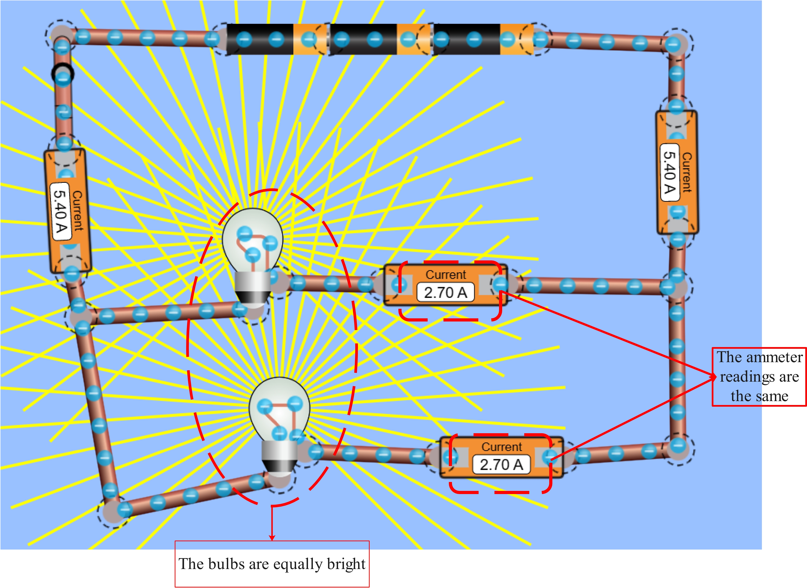 Screen shot of a parallel circuit