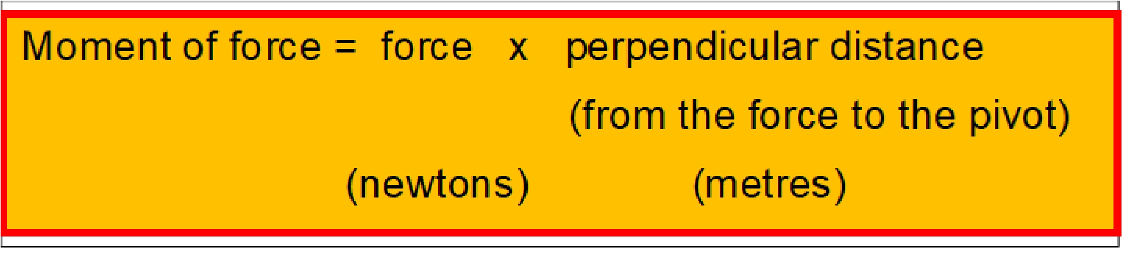 moment of force calculation